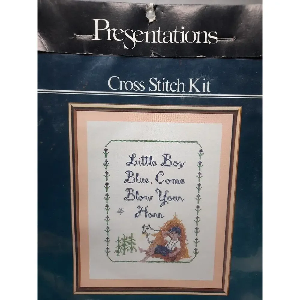 Presentations Cross Stitch Kit Sampler Little Boy Blue 7206 9x12